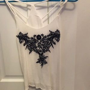 Embroidered Sleeveless Blouse